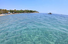 Gili island sparkling beach ocean view