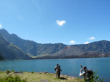 Rinjani mountain the lake view