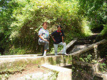 picture near waterfal lombok